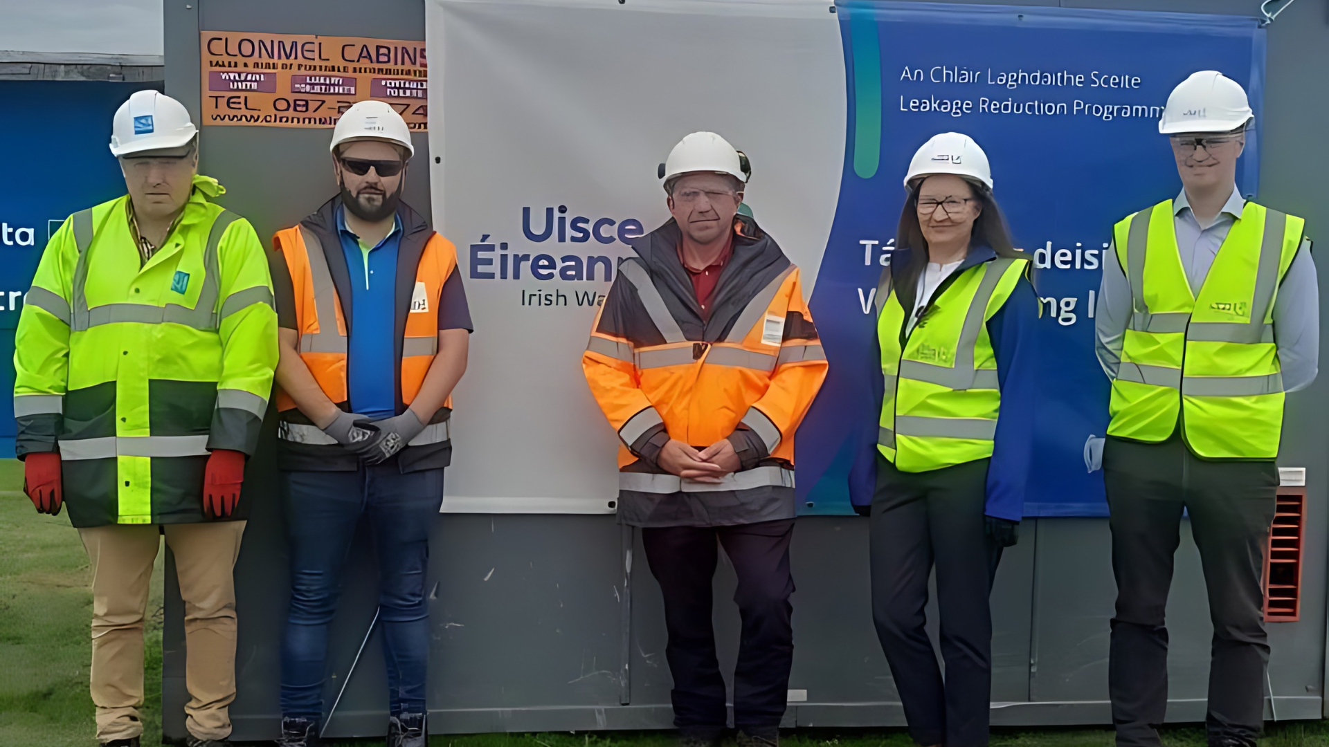 Shareridge Operations Director Sergei Nemich, Alan Morrissey,Maria O’Dwyer, Director of Infrastructure Delivery Uisce Eireann and Jerry Cleary Uisce Eireann